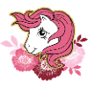 My Little Pony Retro Pink Pony med blommor