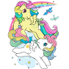 My Little Pony Retro Ponyer med farverig manke