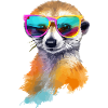 Migno the spectacled meerkat