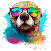 Oxi the bespectacled otter