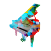 Piano,Graffiti,Painting,Grand Piano