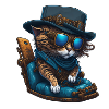 Steampunk Cool Cat 01