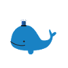 Blaulichtwal mit Luftblasen | Geschenk, Idee