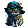 Steampunk Cool Cat 02