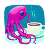 Pink Coffee Octopus