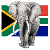 Drapeau éléphant d’Afrique du Sud