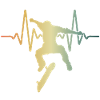Heartbeat Skater Skateboard ECG Pulse