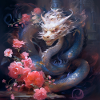 Drache mit Rosen