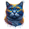 Splash Art British Cat Expression