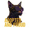 Bunte Neon-Adoptivkatze