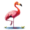 Flamingo fridge magnet