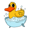 Duck bathing duck bathing