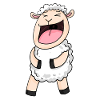 Sheep laughs