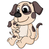 Dog family - Dog with baby