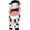 Cow laughs
