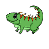 Reptiles verts iguanes