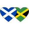 Scotland Jamaica Heart Flag