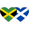 Jamaica Scotland Heart Flag