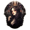 Goth pige Gotisk slot mystisk sort