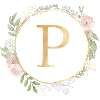 Customizable Monogram P Floral