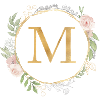 Personalisierbar Monogramm M Floral