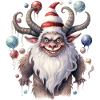 Dessin à l’aquarelle de Krampus