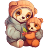 Maman et bébé ours