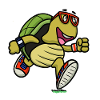 Running Tortoise cartoon