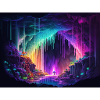 Pixel art gemstone cave