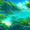 A lush tropical planet