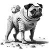 Mops auf dem Mars