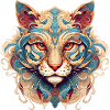 Mandala tiger cat