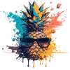Funny Pineapple Fruit