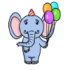 Ballon d’anniversaire d’éléphant