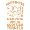 Camping avec scottish-terrier