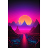 Luminous Peaks: Synthwave Serenity