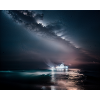 Ship at night
