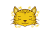 Léopard mignon tête gros chat