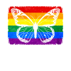 Gay Pride Rainbow Flag Butterfly