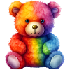 Rainbow Plush Bear Hug