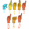 Proud Dad Rainbow Hands