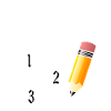 Testing 123 with pencil