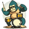 Drumming Gorilla
