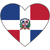 Cœur de drapeau dominicain