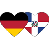 Germany Dominican Republic Flag Heart