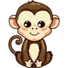 Singe assis, méditant et relaxant