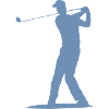 Golfer Tee Silhouette - Men's Design