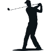 Golfer Tee Silhouette - Men's Design