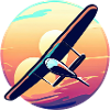 Glider at sunset design