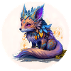 Tier Fuchs fantasy und niedlich